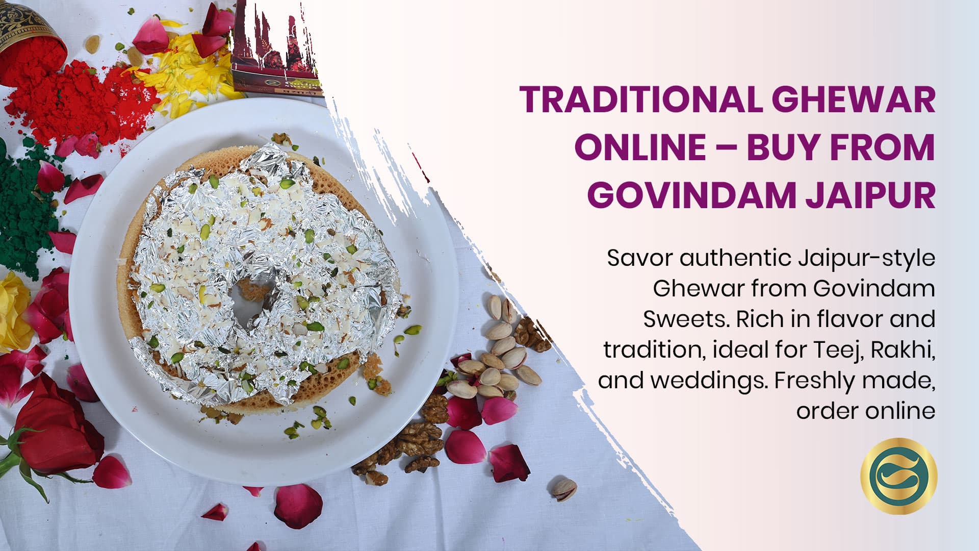 Traditional Ghewar Online – Buy From Govindam Jaipur