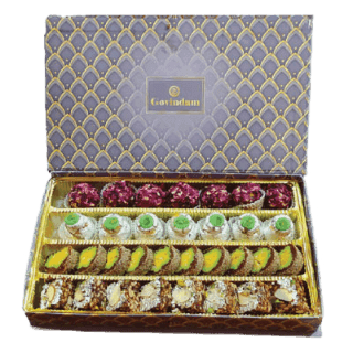 Badam Burfi, Anjeer Chakra, Kalash & Rose Laddu Box | Govindam