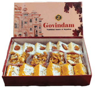 Box 500g - Moong Burfi, Dodha Burfi & Badam Burfi