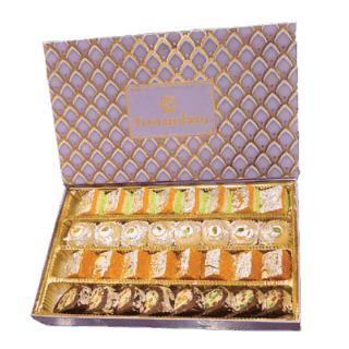 Festival Sweet Box 1kg - Tiranga, Khir Kadam, Moong Barfi & Chocolate Cake
