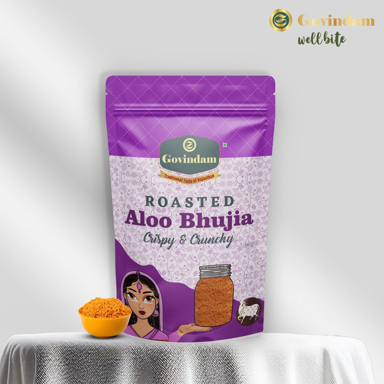 Aloo Bhujiya - Premium Authentic Wholesale Potato Namkeen | Govindam Sweets