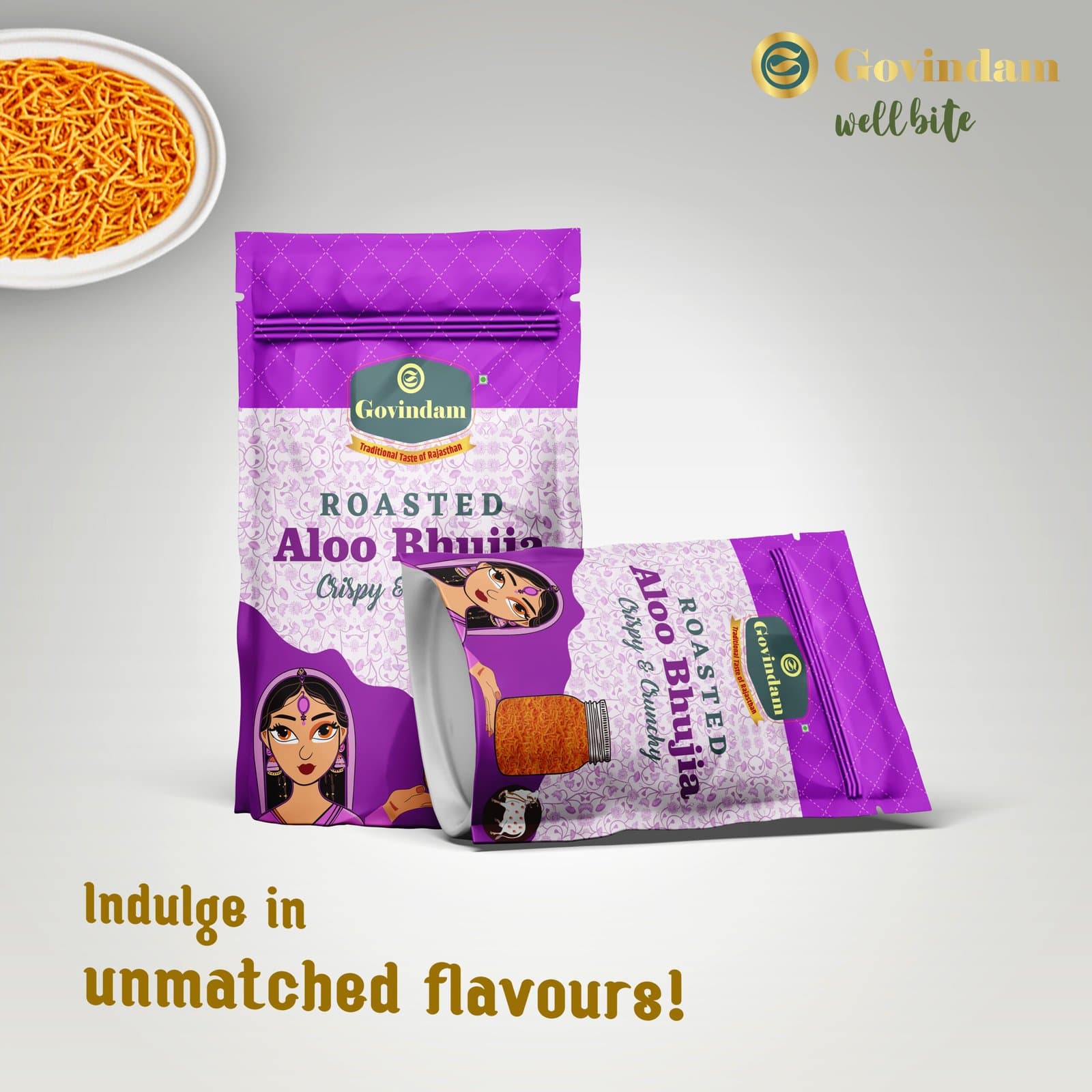 Aloo Bhujiya - Premium Authentic Wholesale Potato Namkeen | Govindam Sweets
