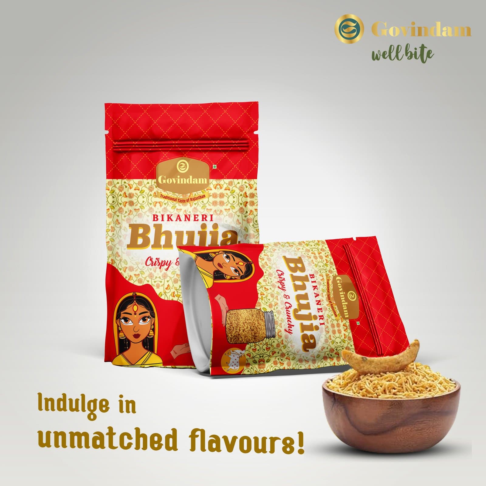 Bikaneri Bhujiya - Premium Authentic Wholesale Namkeen | Govindam Sweets