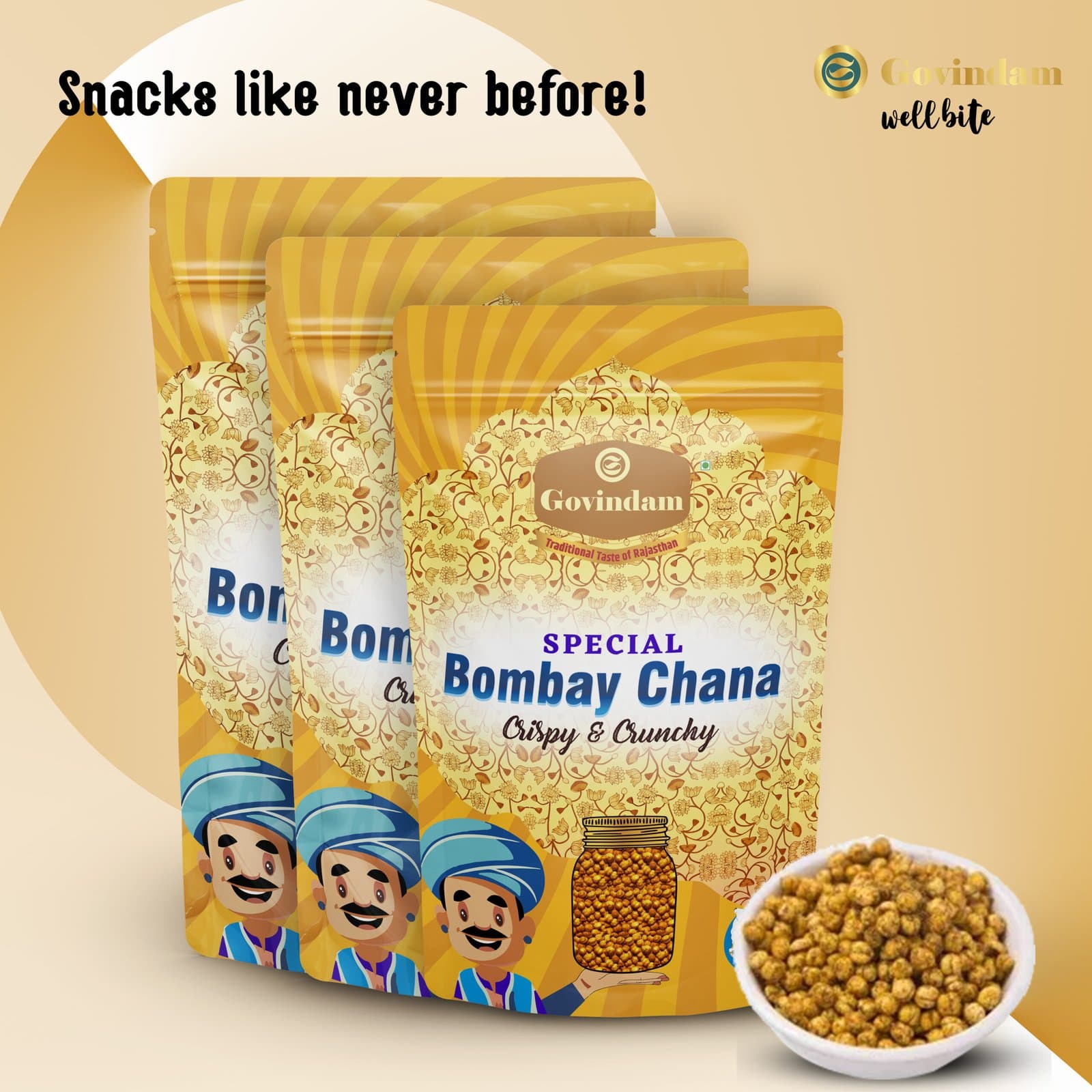 Bombay Chana - Premium Authentic Wholesale Roasted Chickpeas | Govindam Sweets