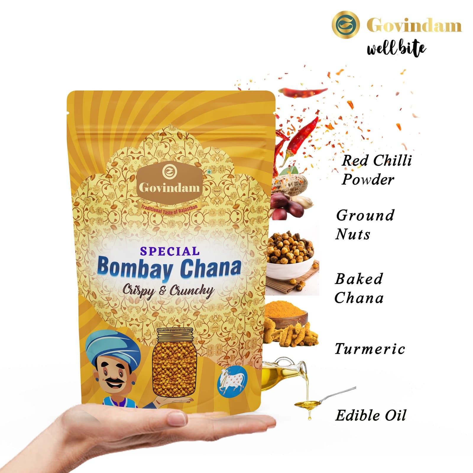 Bombay Chana - Premium Authentic Wholesale Roasted Chickpeas | Govindam Sweets