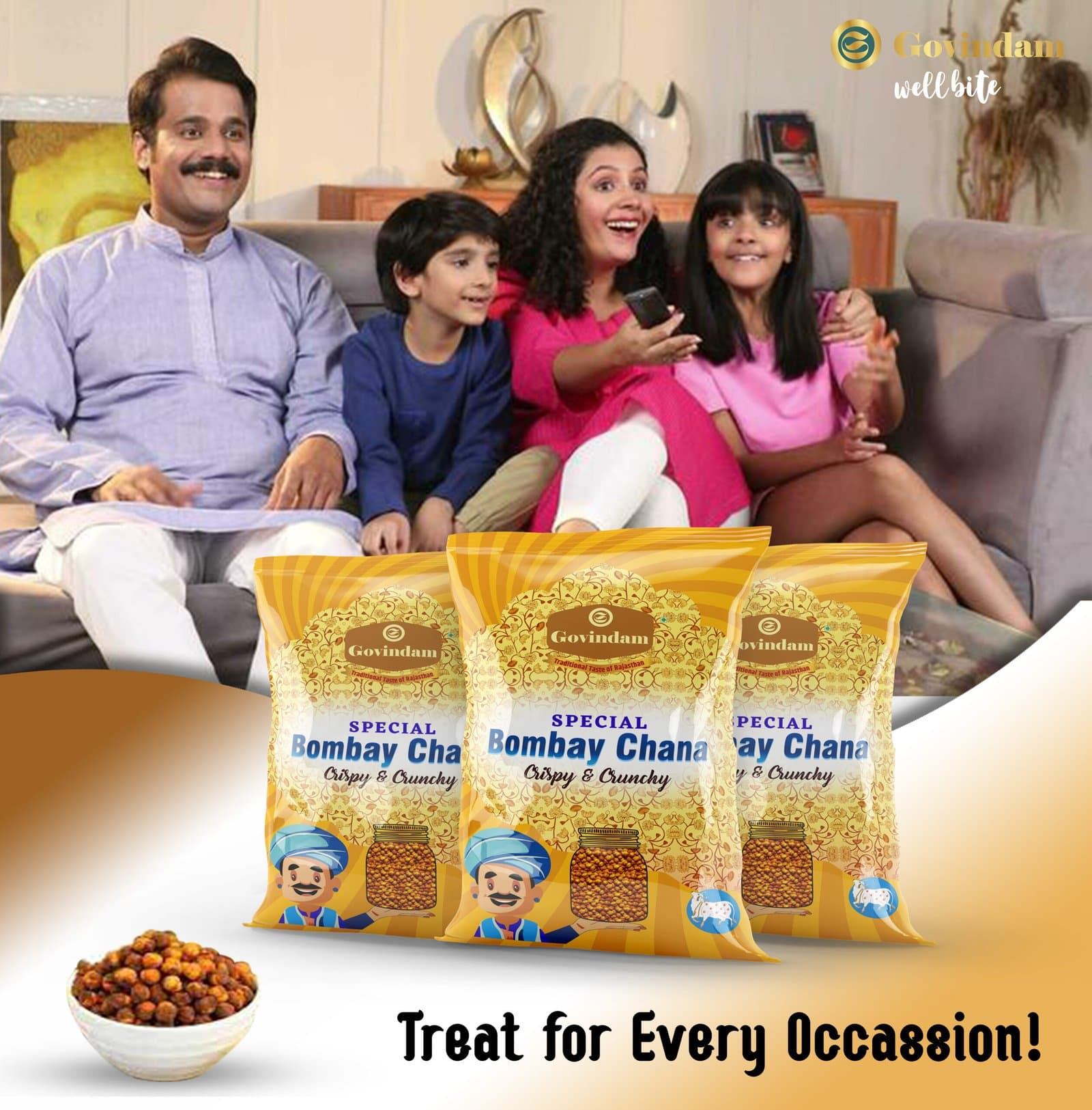 Bombay Chana - Premium Authentic Wholesale Roasted Chickpeas | Govindam Sweets