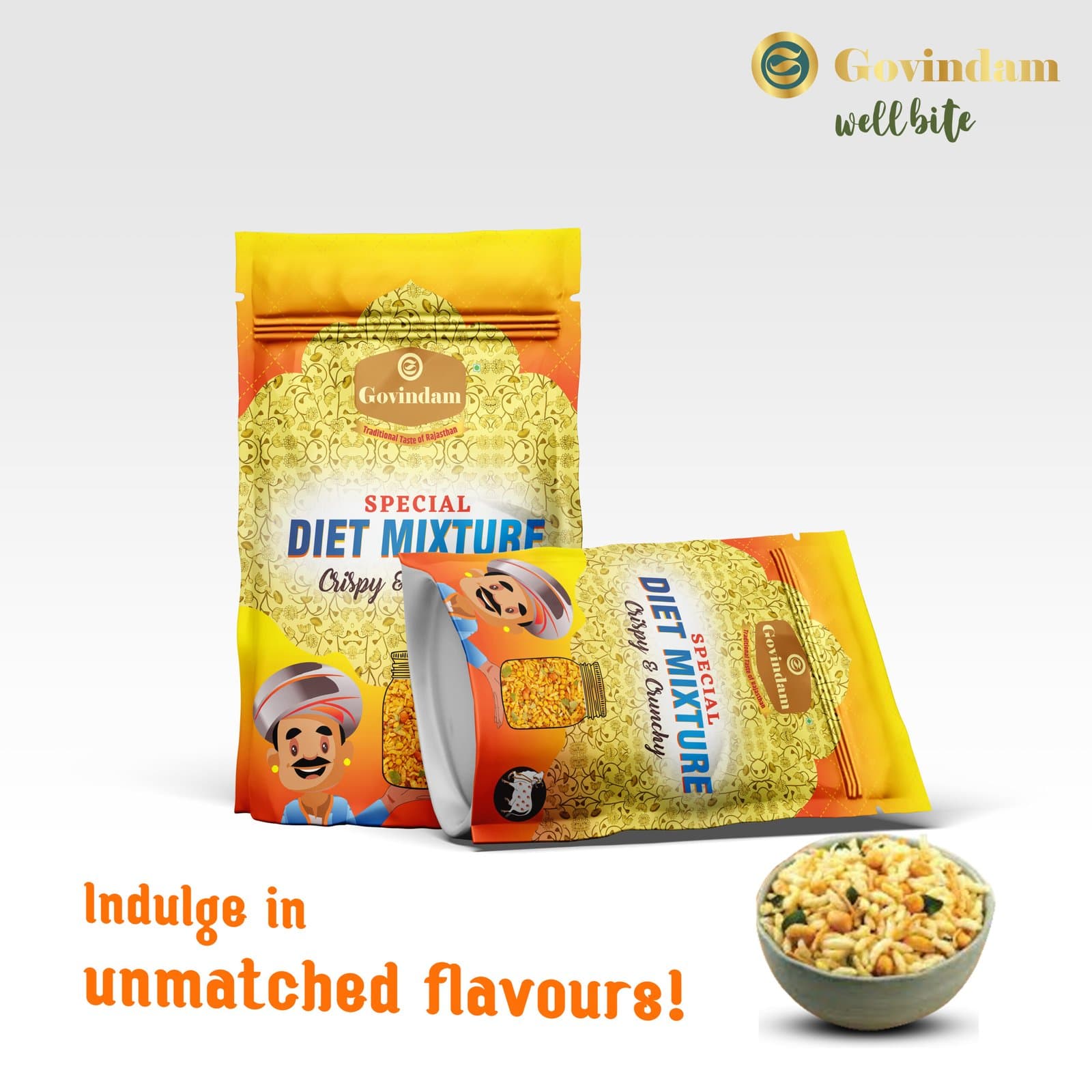 Diet Chivda Mixture - Premium Authentic Wholesale Low-Calorie Poha Mix | Govindam Sweets