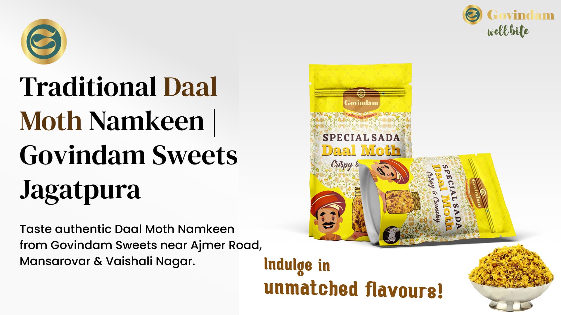 Traditional Daal Moth Namkeen | Govindam Sweets Jagatpura