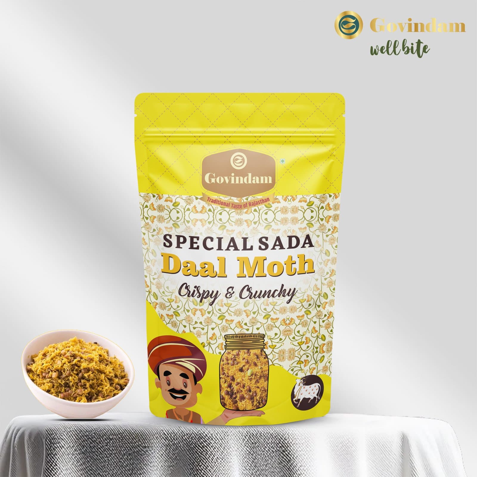 Daal Moth Namkeen - Premium Authentic Wholesale Fried Lentil Mix | Govindam Sweets