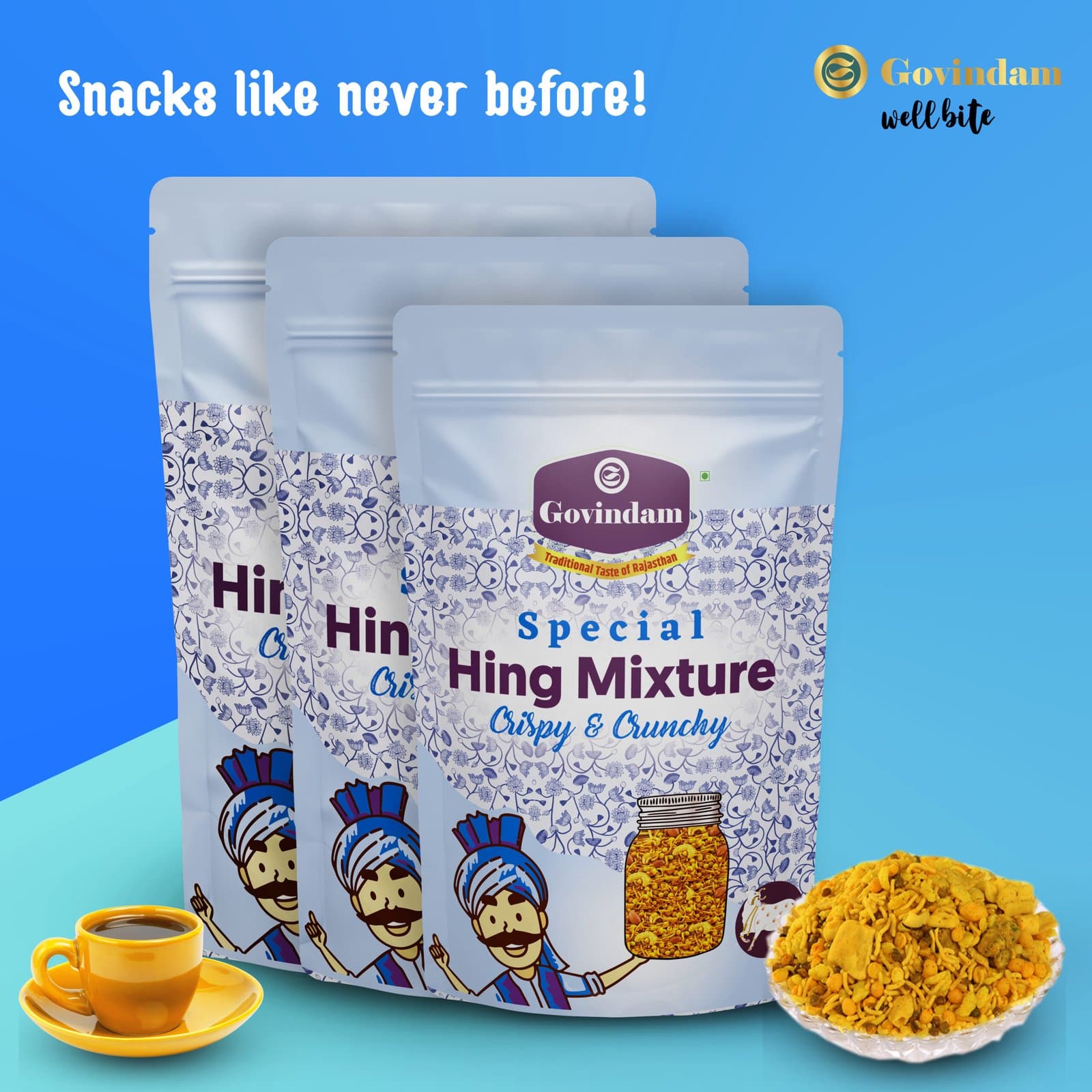 Hing Mixture - Premium Authentic Wholesale Asafoetida Namkeen Mix | Govindam Sweets