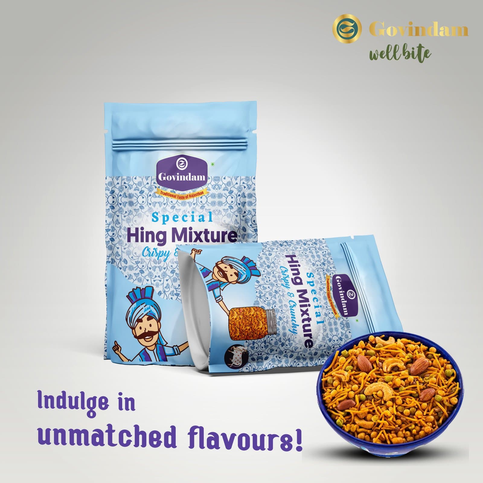 Hing Mixture - Premium Authentic Wholesale Asafoetida Namkeen Mix | Govindam Sweets