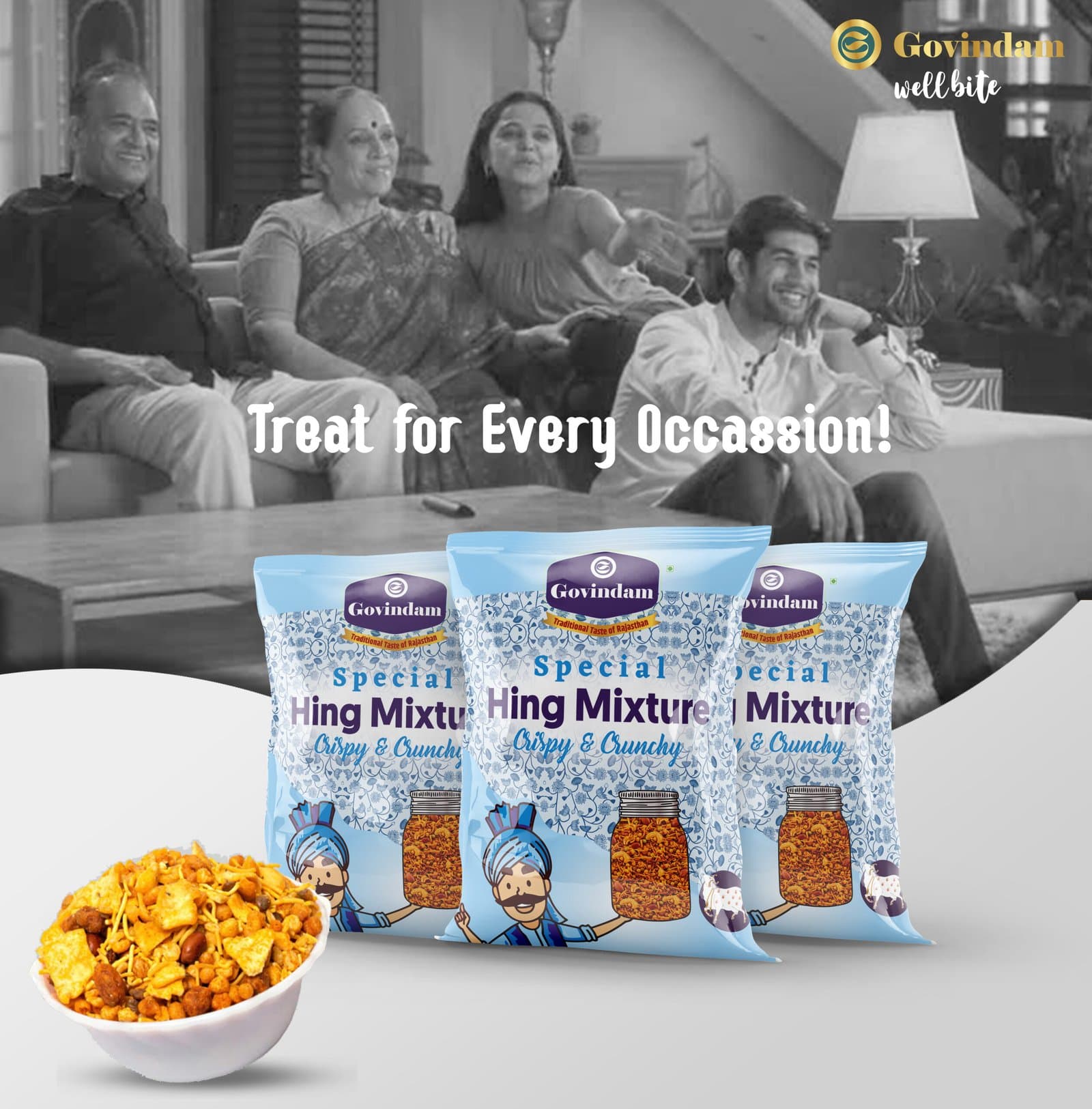 Hing Mixture - Premium Authentic Wholesale Asafoetida Namkeen Mix | Govindam Sweets