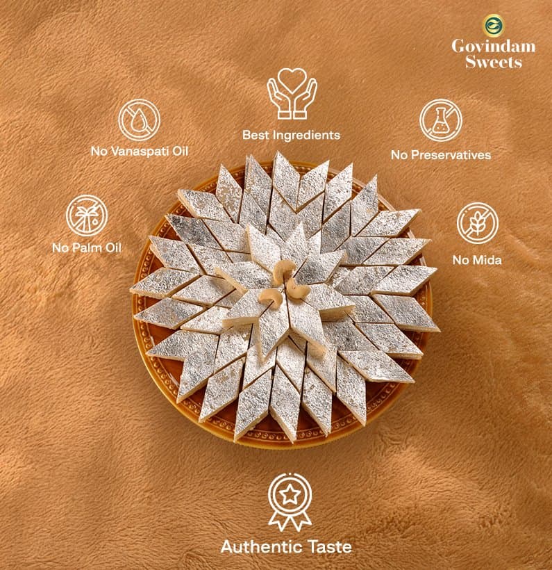 Fresh Premium Kaju Katli - Traditional Indian Sweet