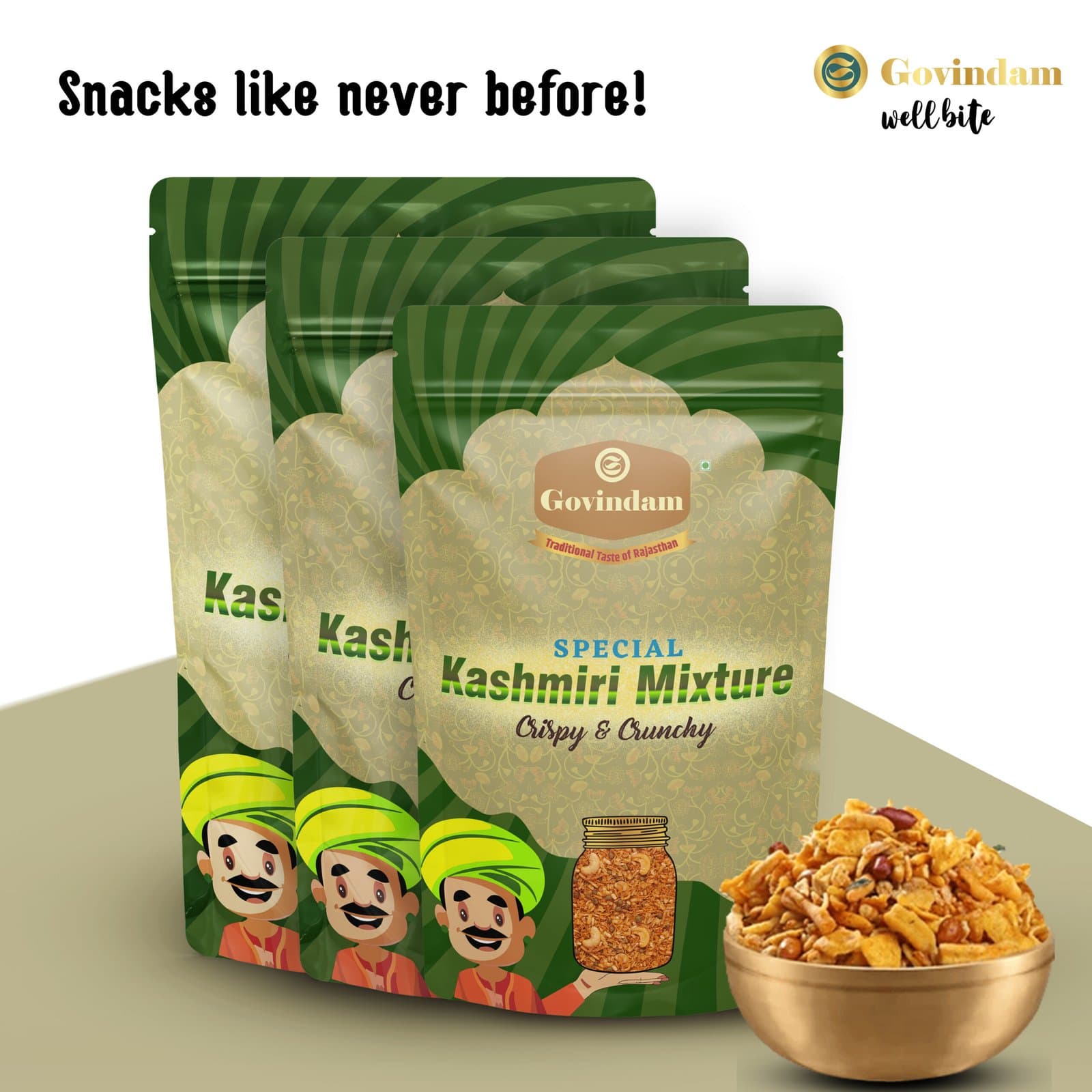 Kashmiri Mixture - Premium Authentic Wholesale Dry Fruit Namkeen Mix | Govindam Sweets