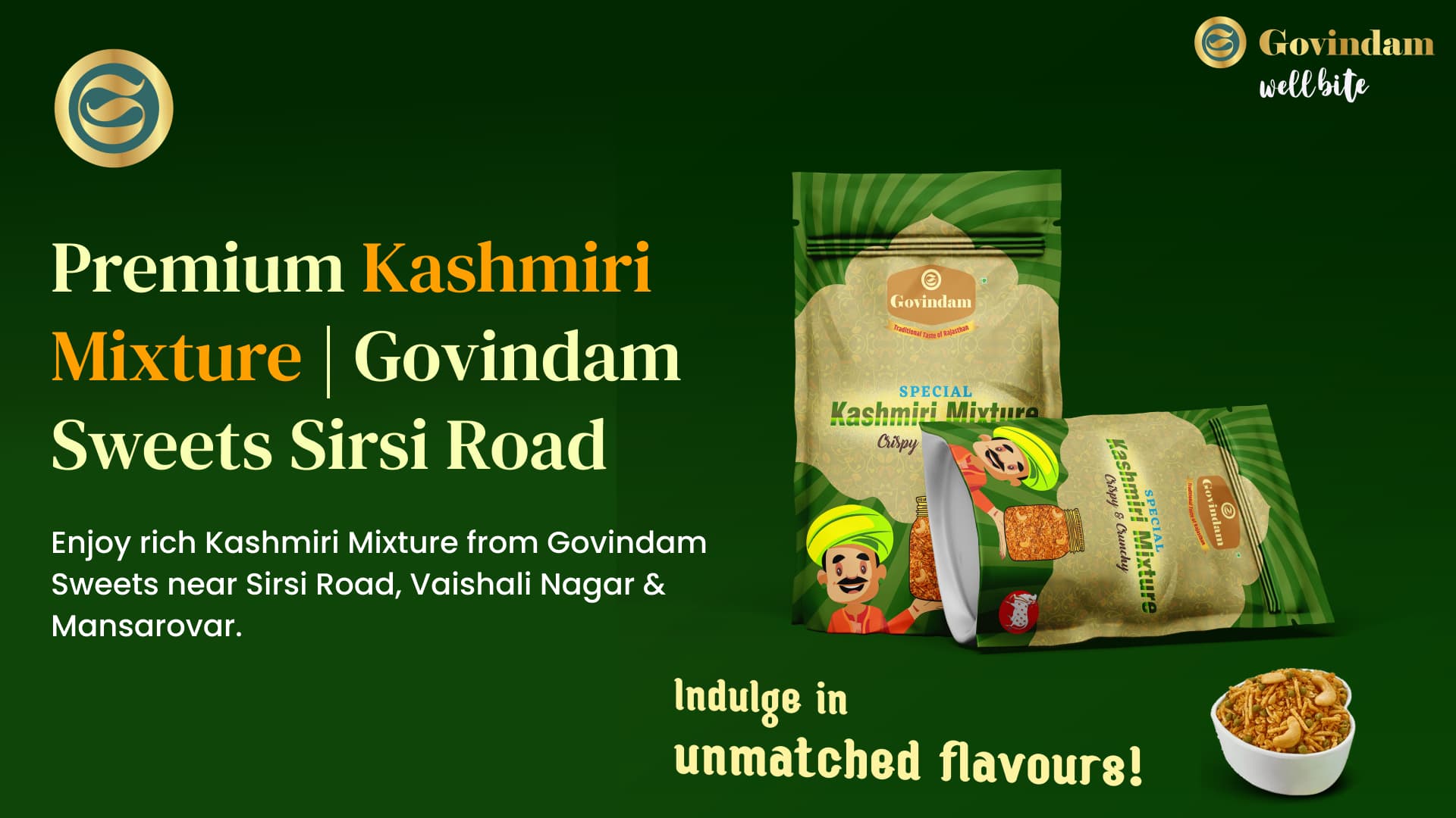 Premium Kashmiri Mixture | Govindam Sweets Sirsi Road