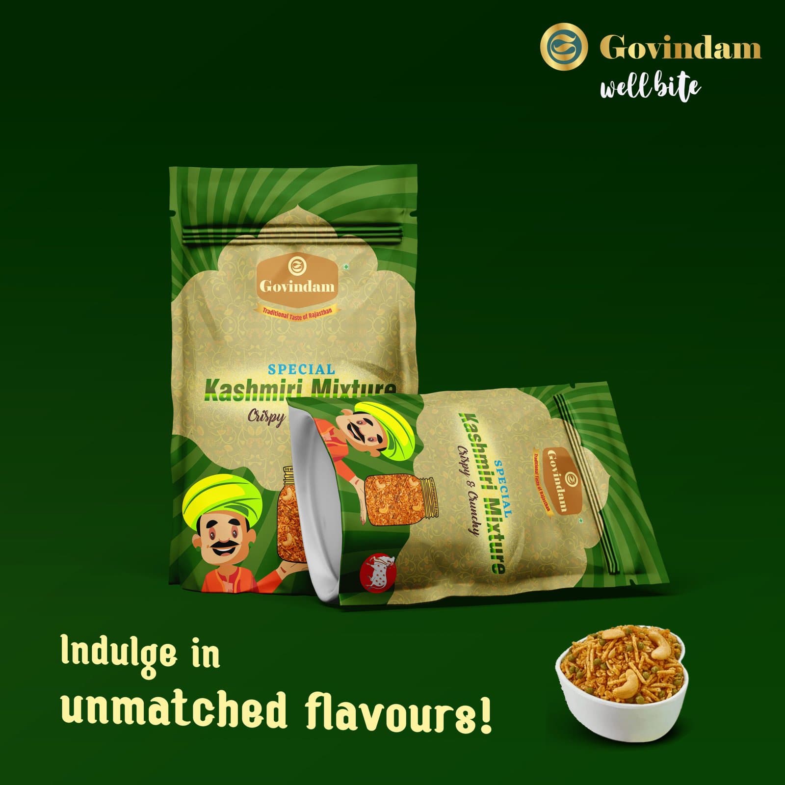 Kashmiri Mixture - Premium Authentic Wholesale Dry Fruit Namkeen Mix | Govindam Sweets