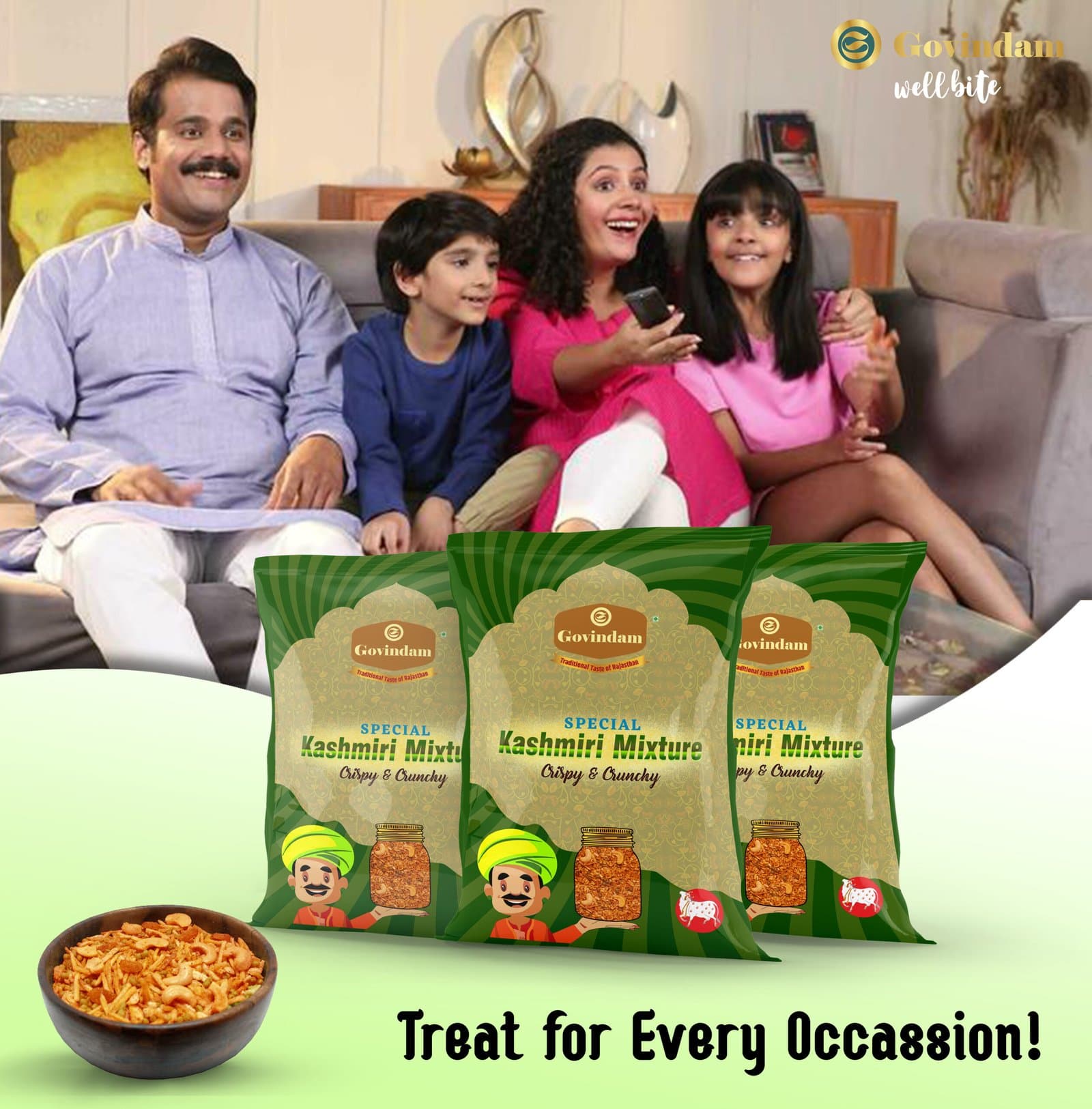 Kashmiri Mixture - Premium Authentic Wholesale Dry Fruit Namkeen Mix | Govindam Sweets