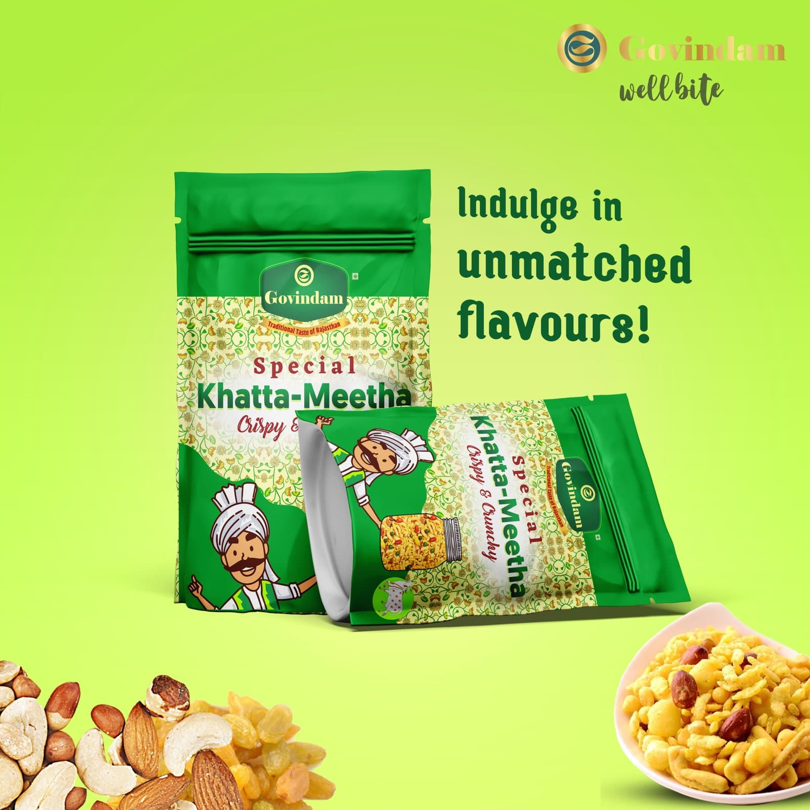 Khatta Meetha - Premium Authentic Wholesale Sweet & Sour Namkeen Mix | Govindam Sweets