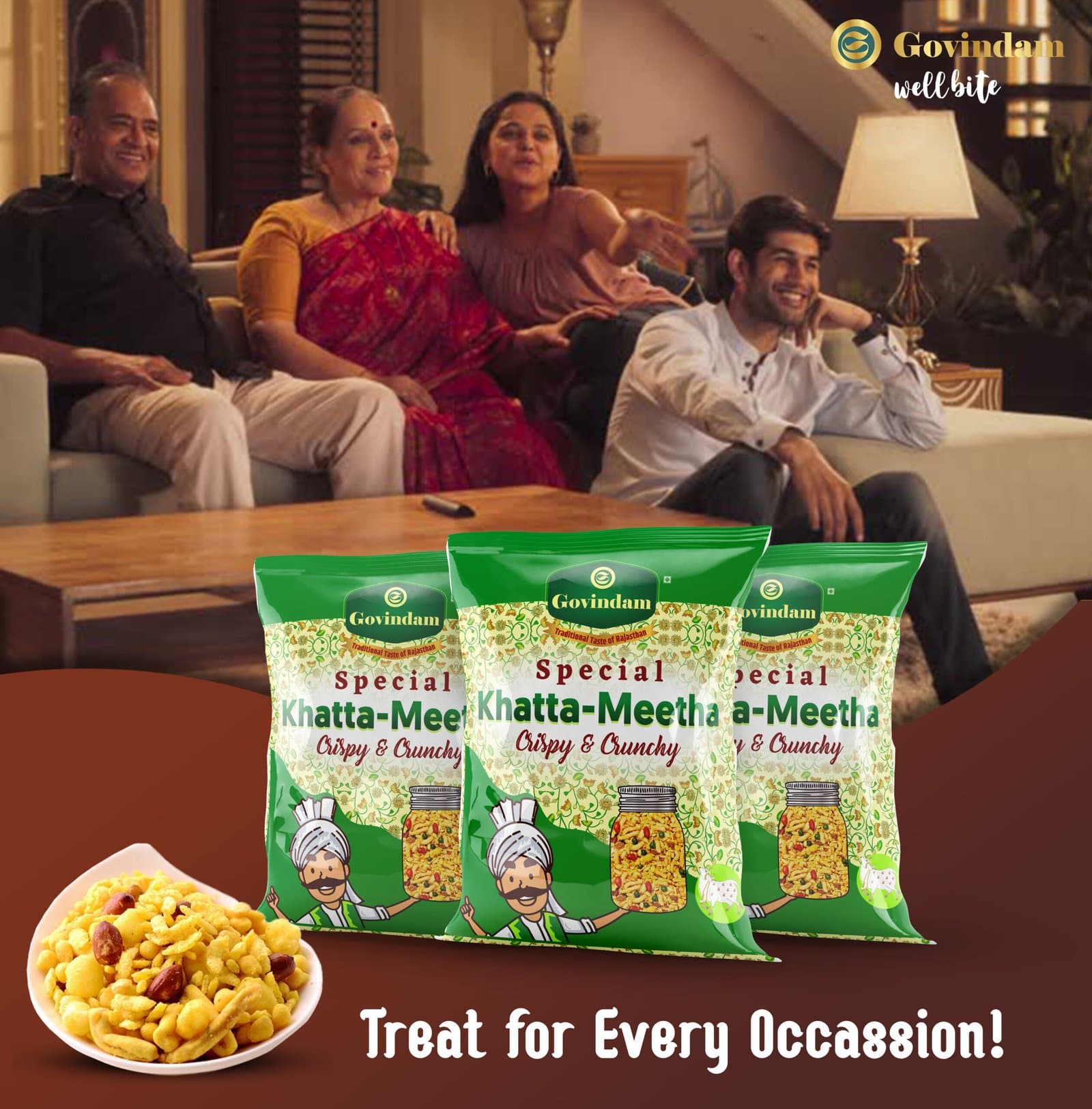 Khatta Meetha - Premium Authentic Wholesale Sweet & Sour Namkeen Mix | Govindam Sweets
