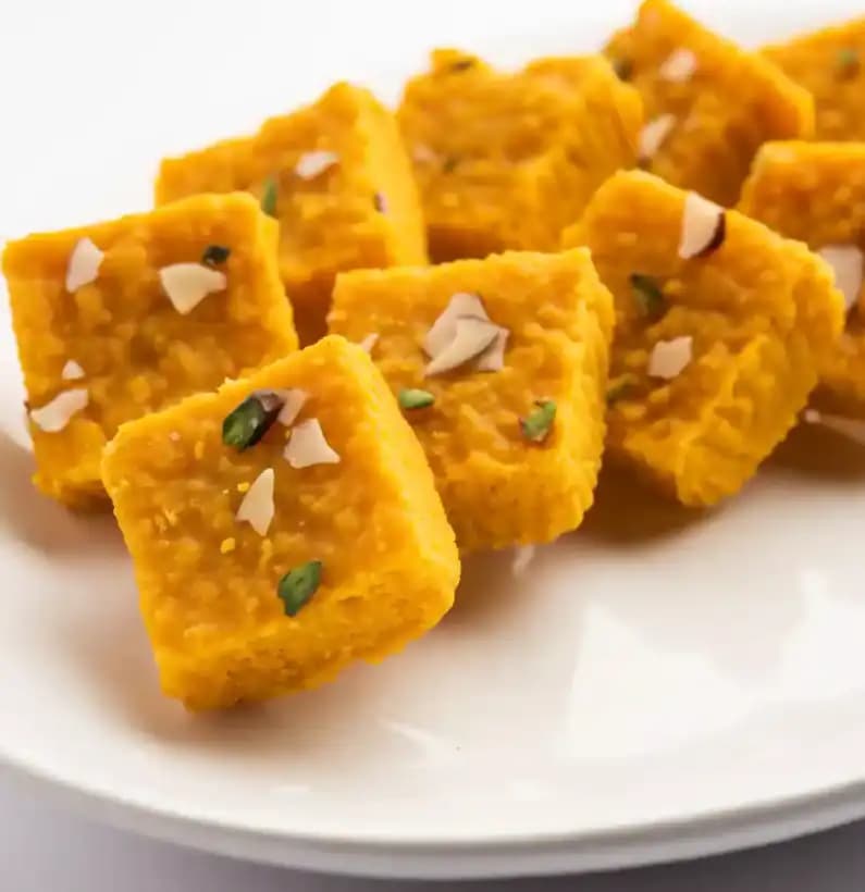 Fresh Moong Dal Barfi - Premium Traditional Sweet