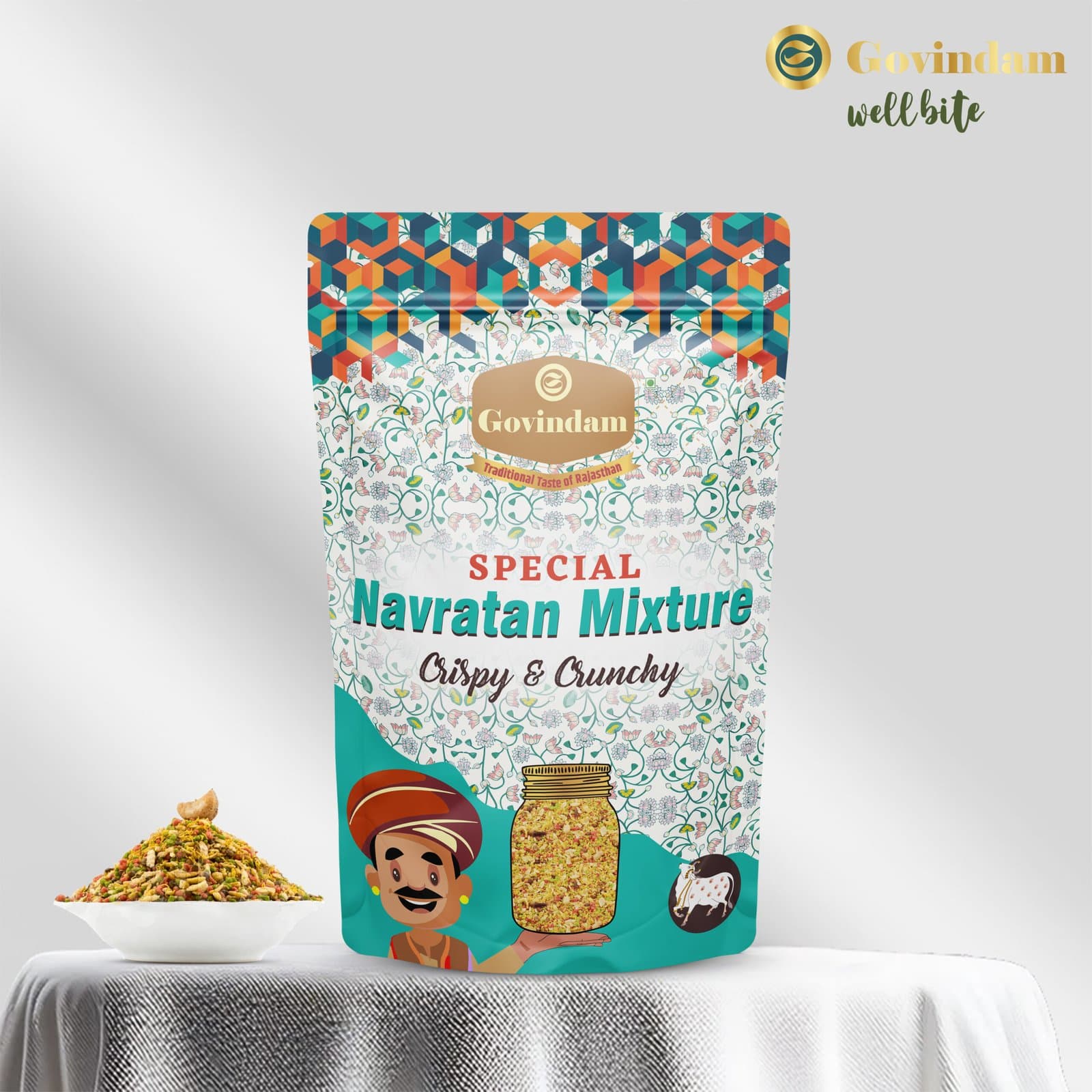 Navratan Mixture - Premium Authentic Wholesale Nine-Treasure Namkeen Mix | Govindam Sweets