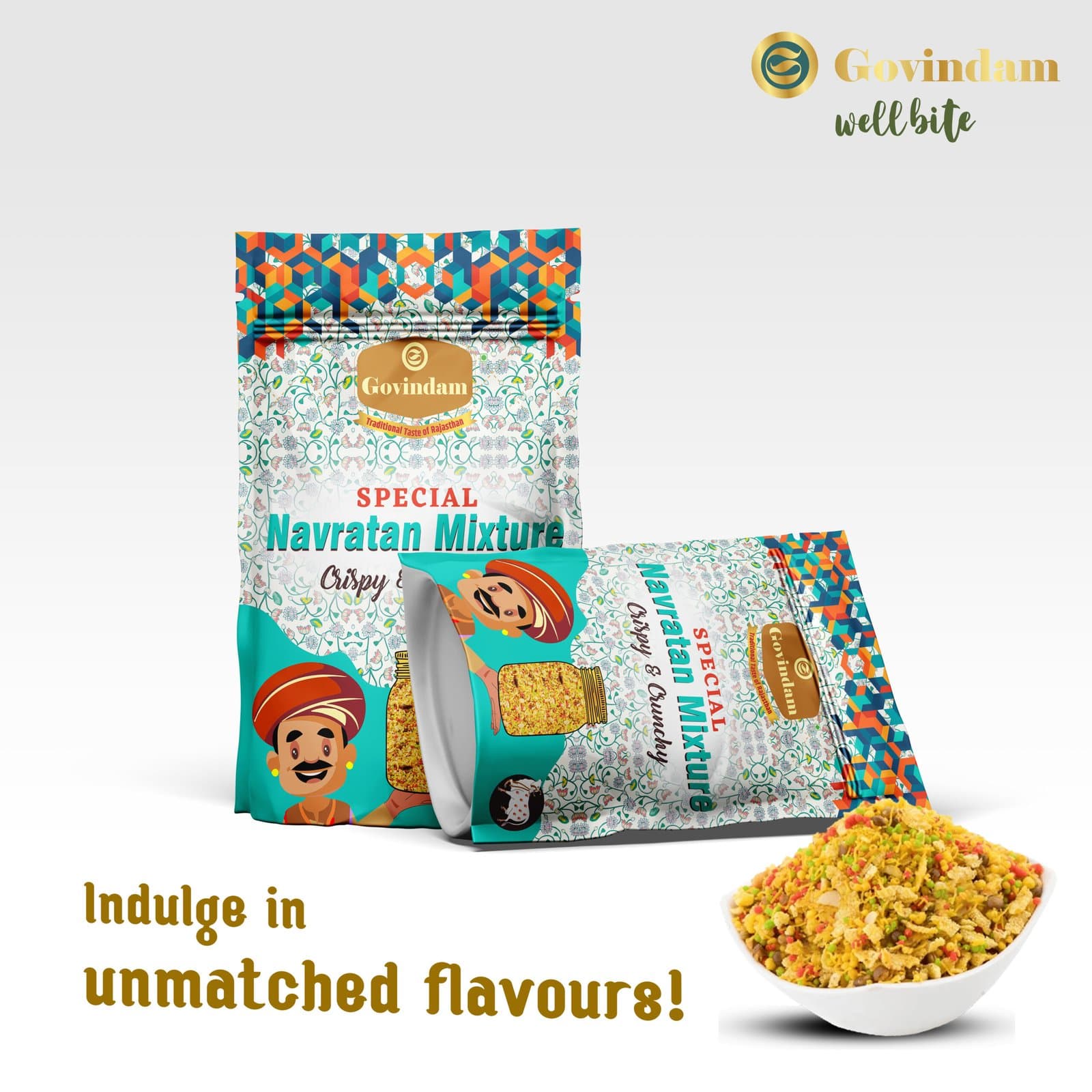 Navratan Mixture - Premium Authentic Wholesale Nine-Treasure Namkeen Mix | Govindam Sweets