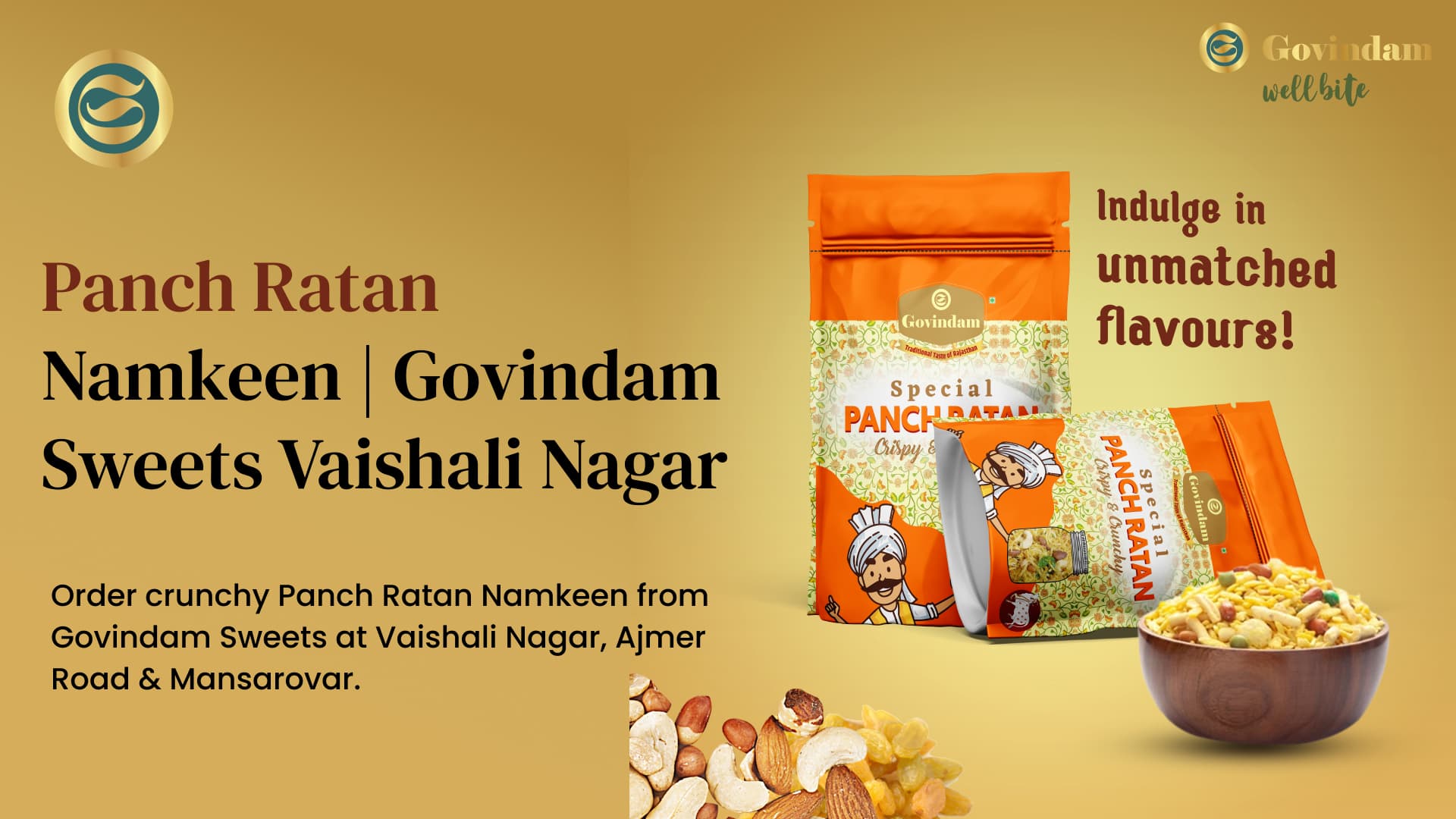 Panch Ratan Namkeen | Govindam Sweets Vaishali Nagar