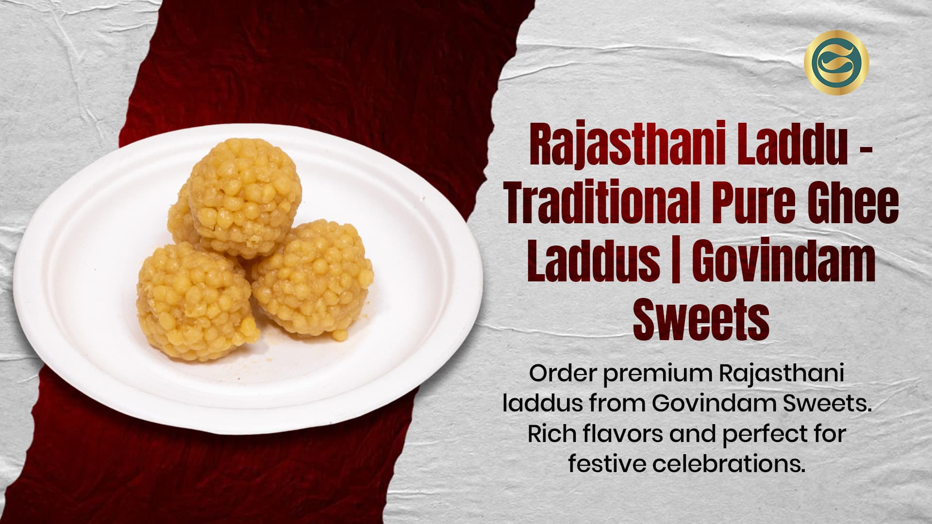 Rajasthani Laddu – Traditional Pure Ghee Laddus | Govindam Sweets