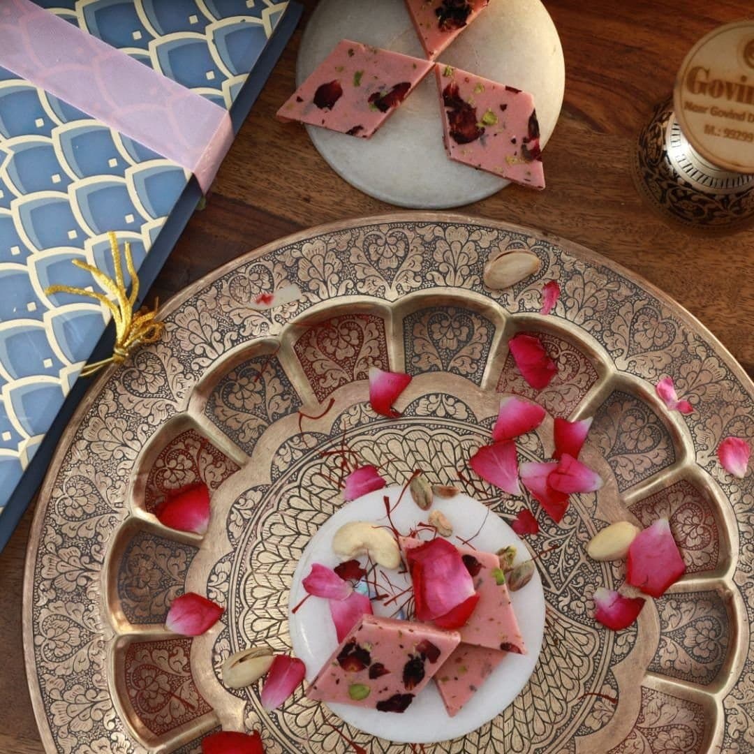 Rose Kaju Katli