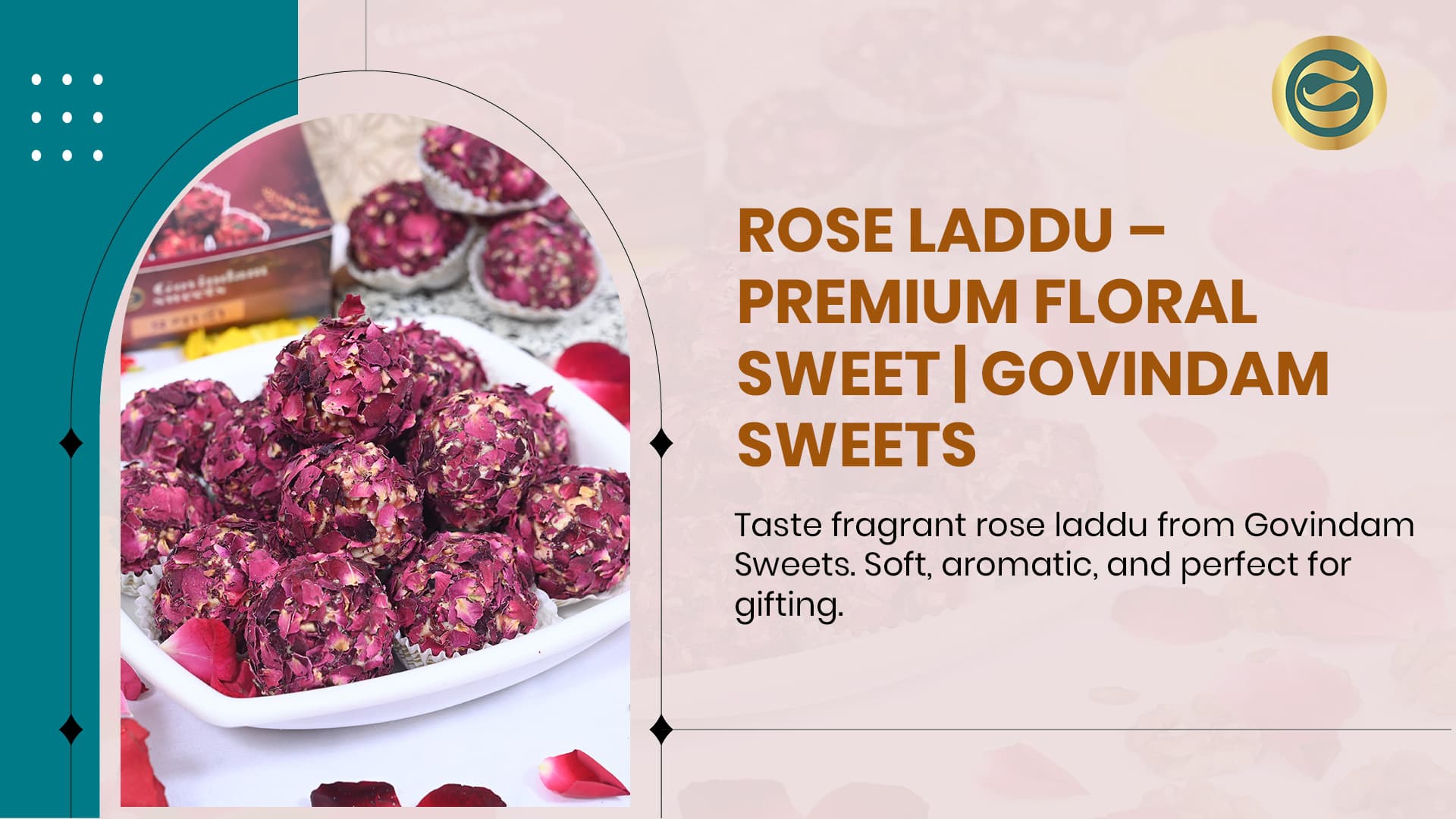 Rose Laddu – Premium Floral Sweet | Govindam Sweets