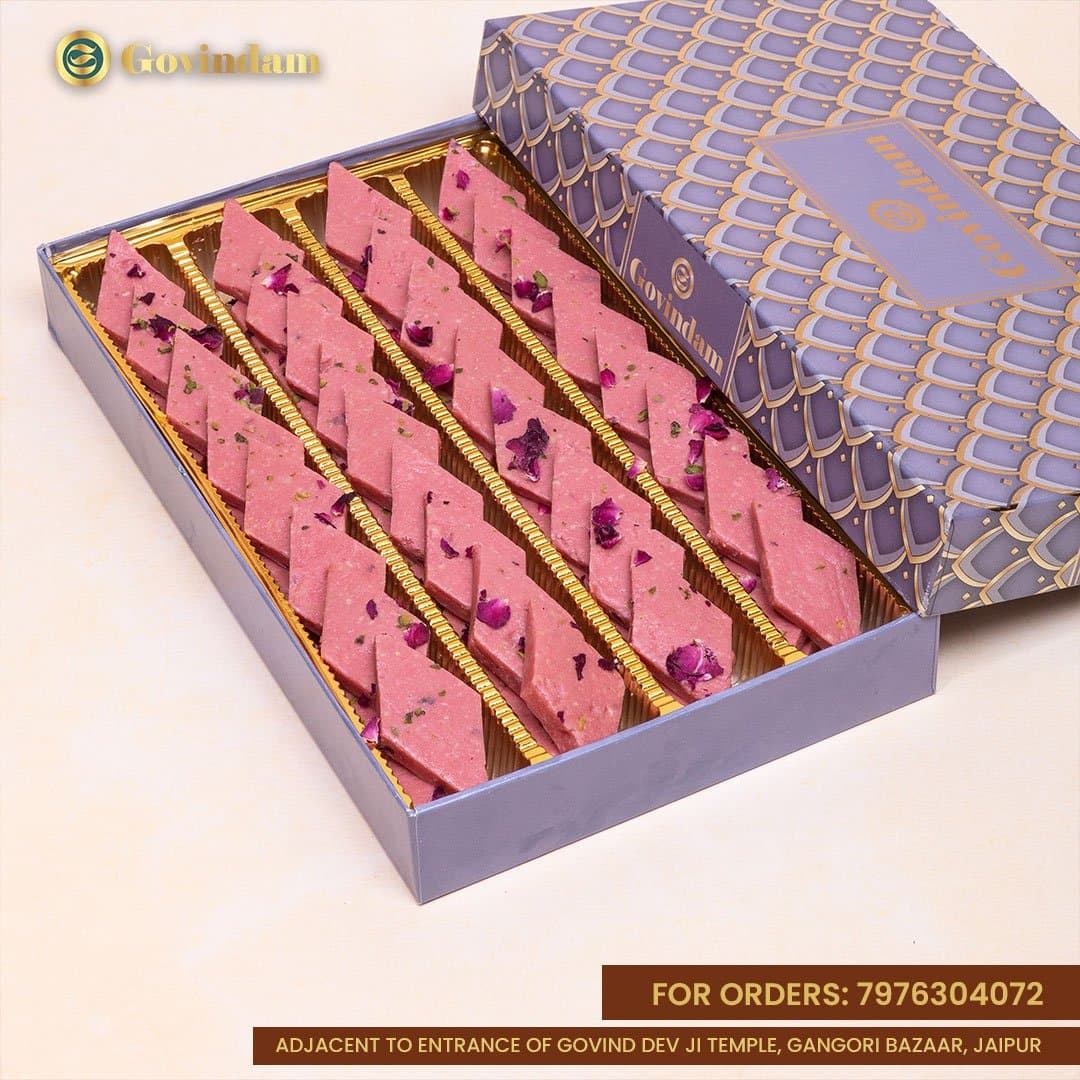 Fresh Rose Katli - Premium Rose Flavored Sweet