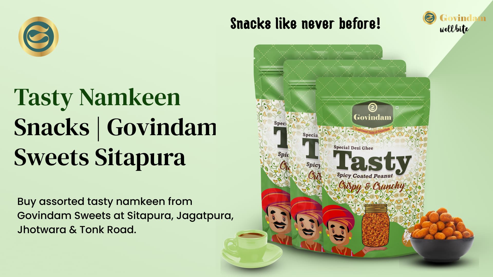 Tasty Namkeen Snacks | Govindam Sweets Sitapura