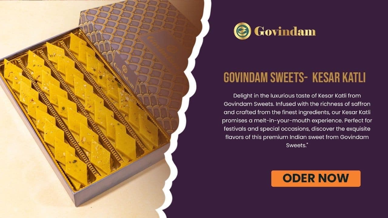 Indulge in Royal Delight Govindam Sweets Kesar Katli