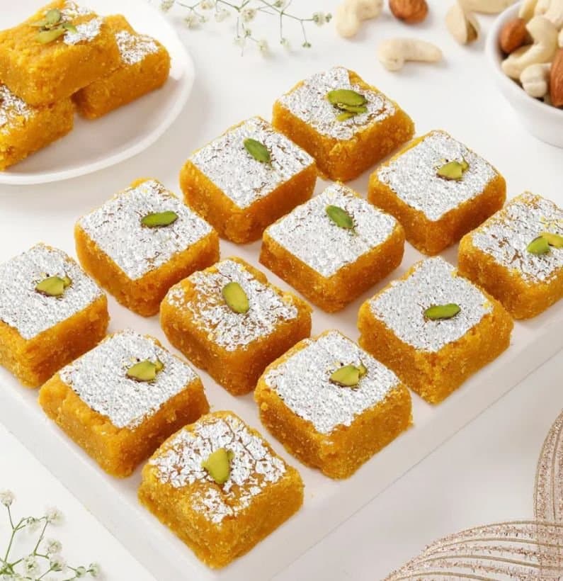 Fresh Moong Dal Barfi - Premium Traditional Sweet