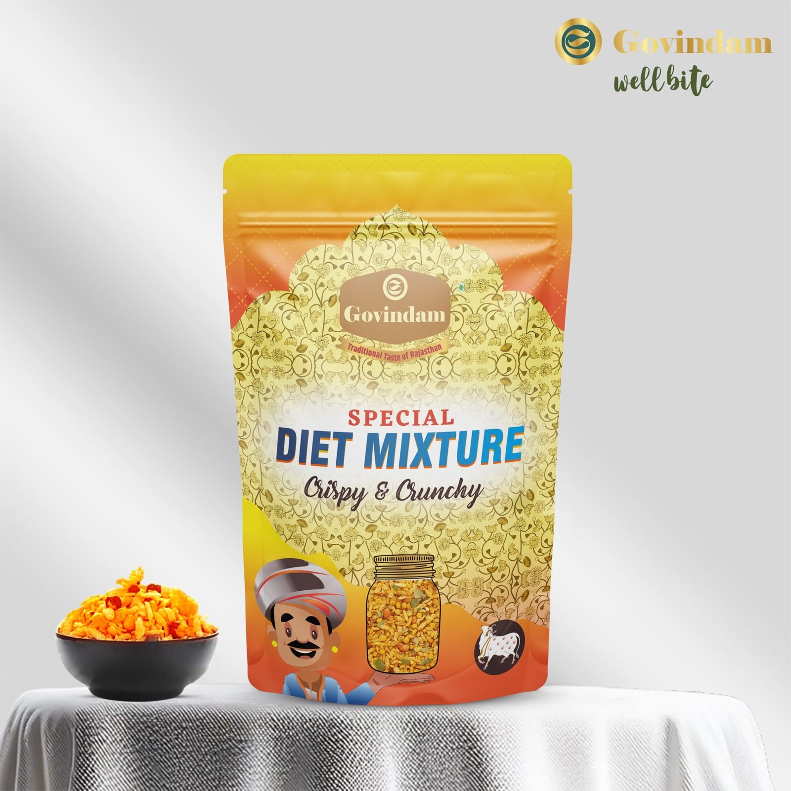 Diet Chivda Mixture - Premium Authentic Wholesale Low-Calorie Poha Mix | Govindam Sweets