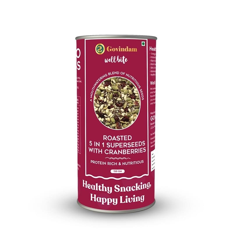 Roasted 5 in 1 Seeds with Cranberries