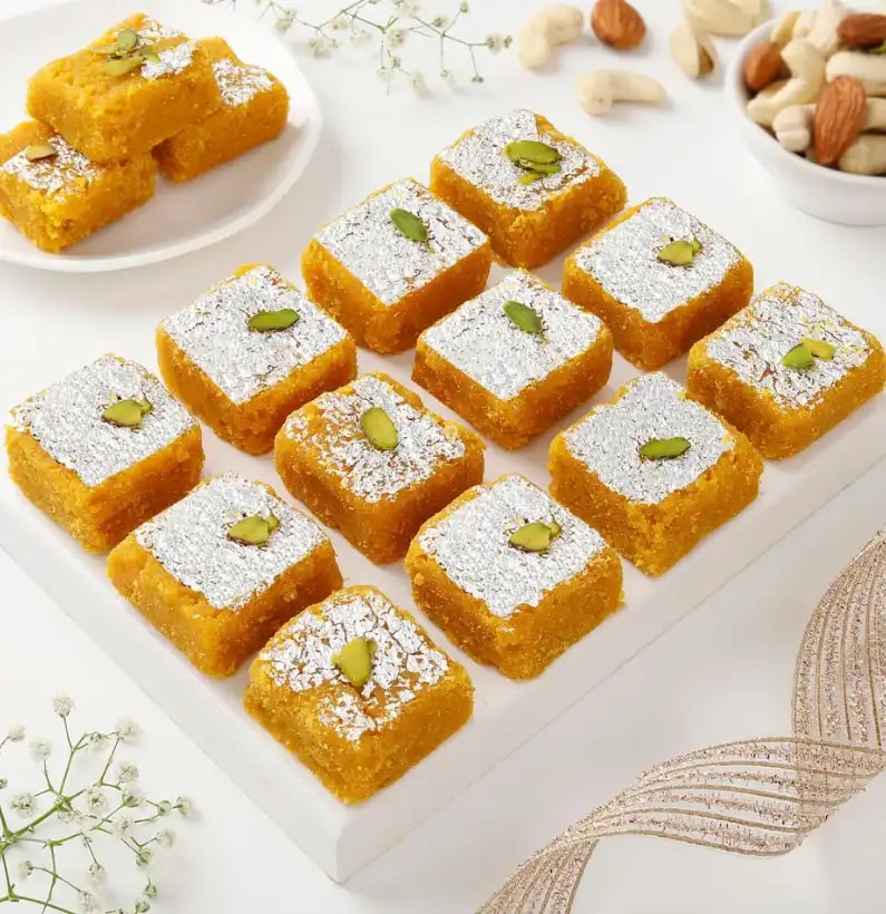 Fresh Moong Dal Barfi - Premium Traditional Sweet