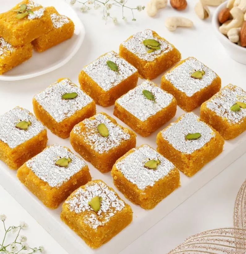 Fresh Moong Dal Barfi - Premium Traditional Sweet