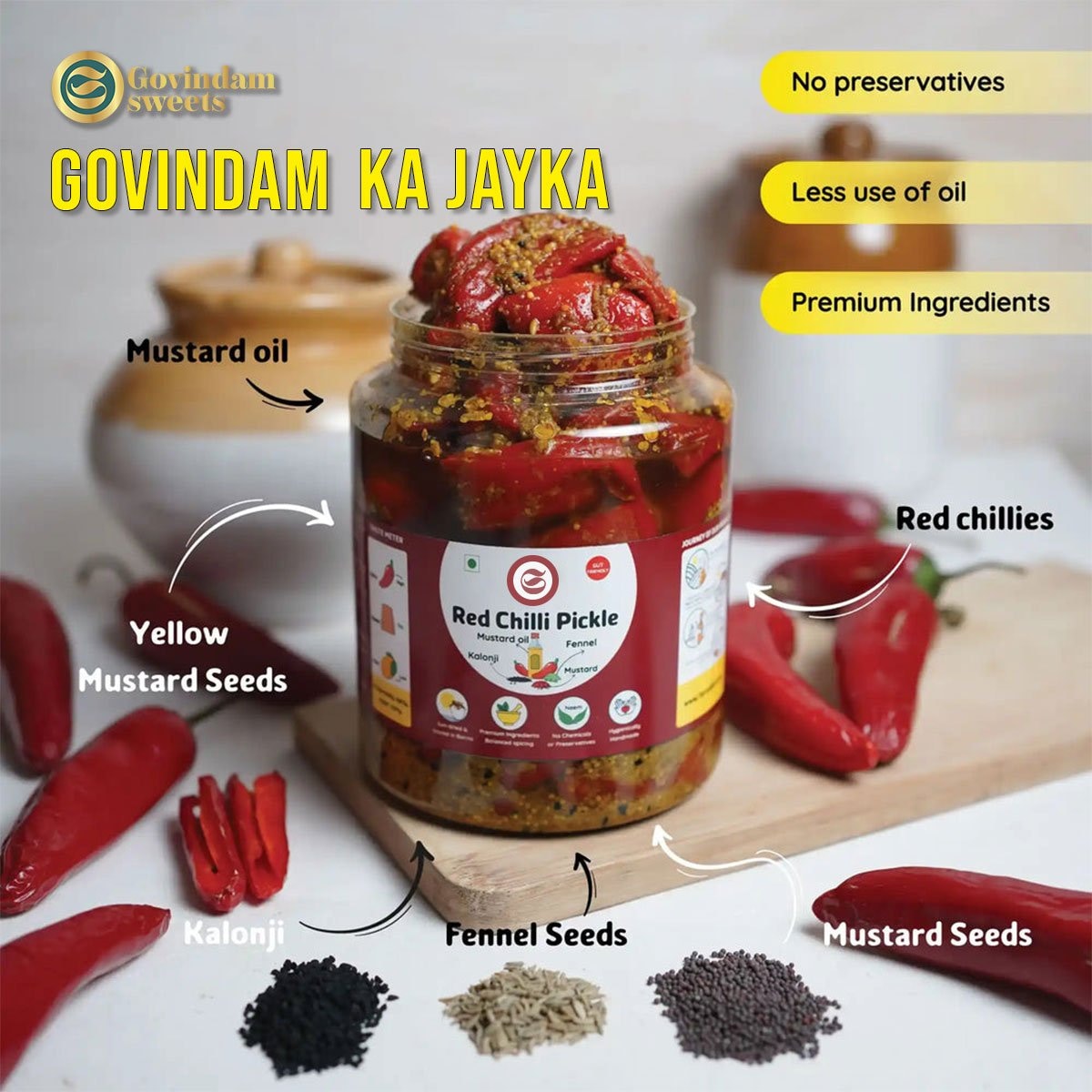 Red Chilli Pickle B2B Wholesale Direct from Manufacturer - Premium Lal Mirch Achar Factory Direct