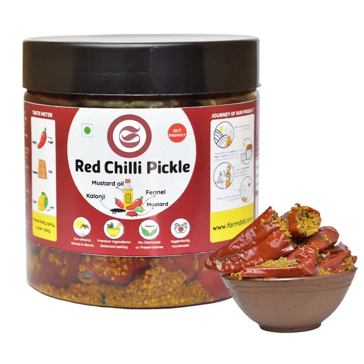 Red Chilli Pickle B2B Wholesale Direct from Manufacturer - Premium Lal Mirch Achar Factory Direct