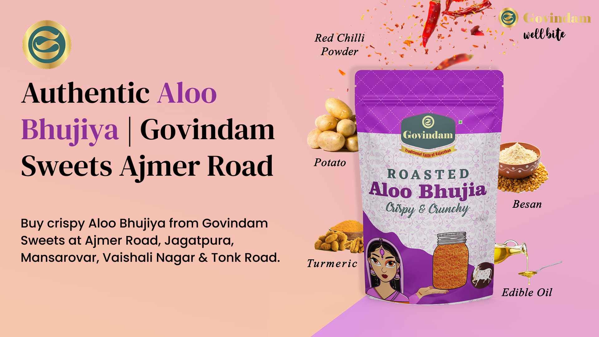 Authentic Aloo Bhujiya | Govindam Sweets Ajmer Road, Mansarovar