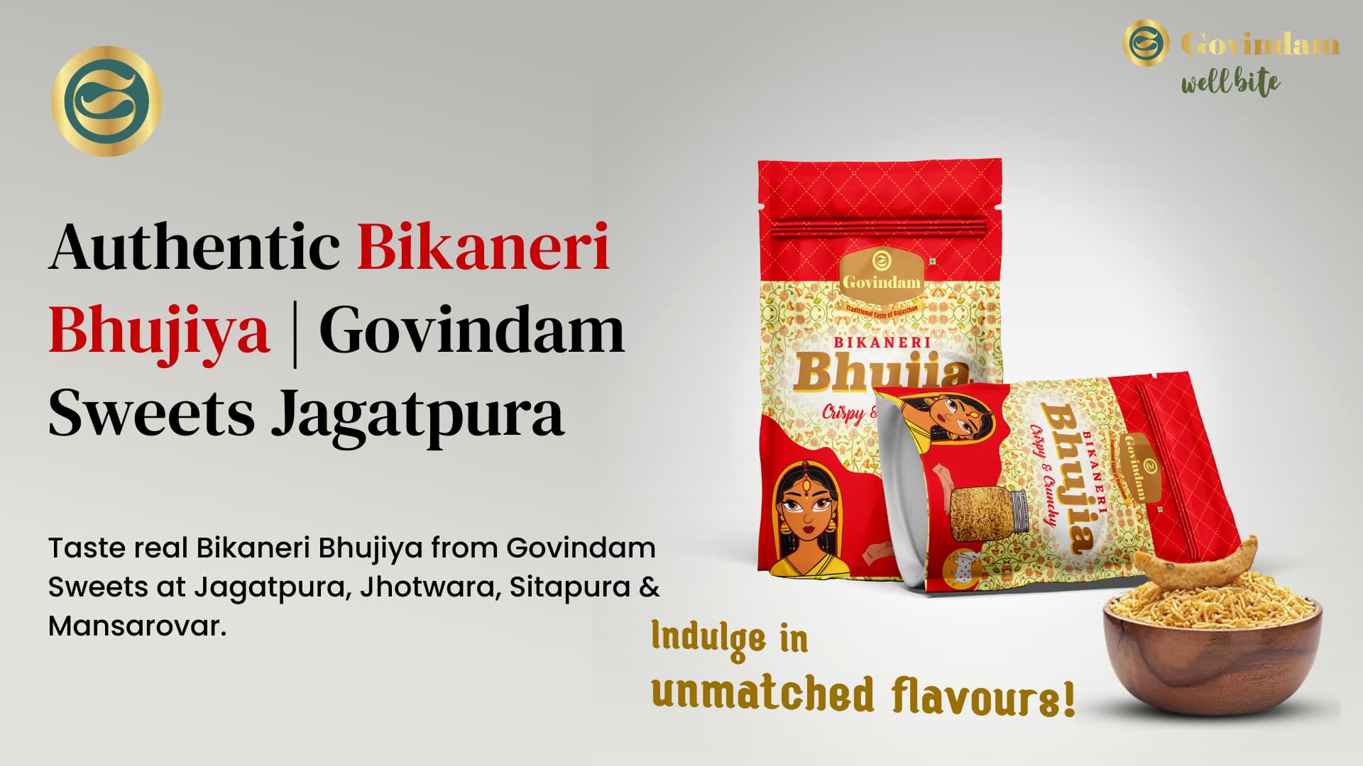 Authentic Bikaneri Bhujiya | Govindam Sweets Jagatpura