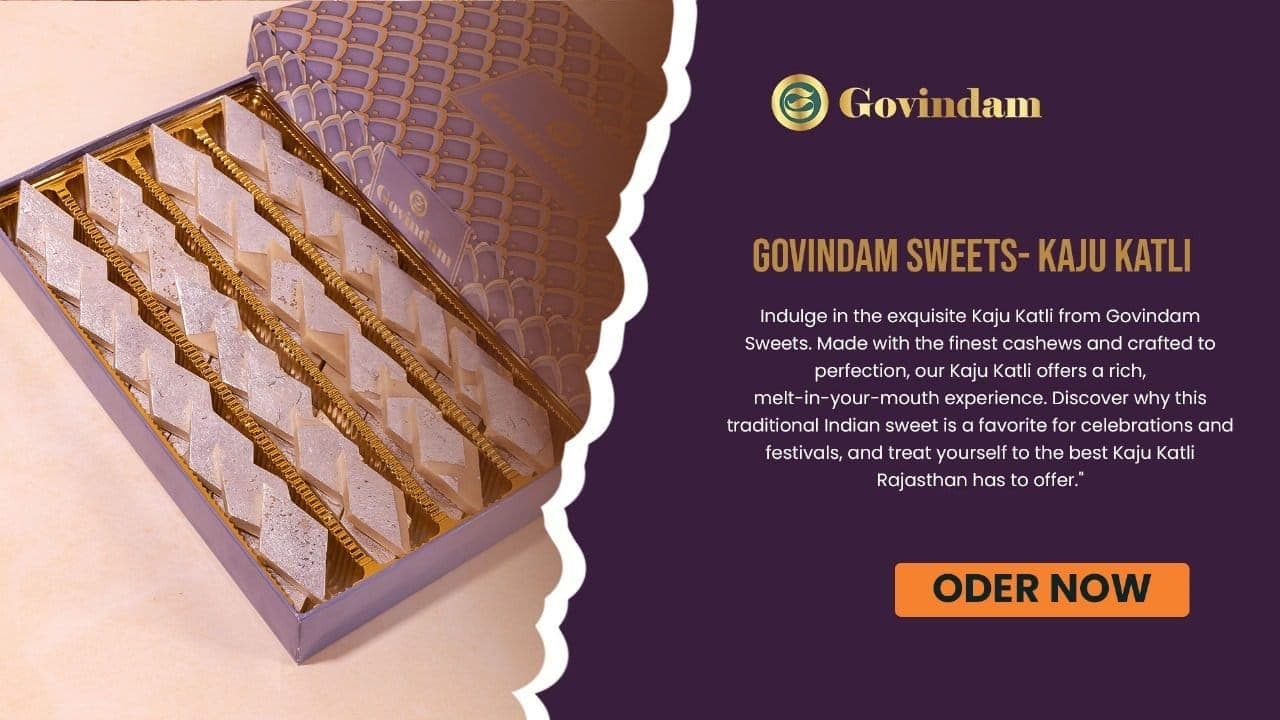 Indulge in Richness of Govindam Sweets Kaju Katli Jaipur